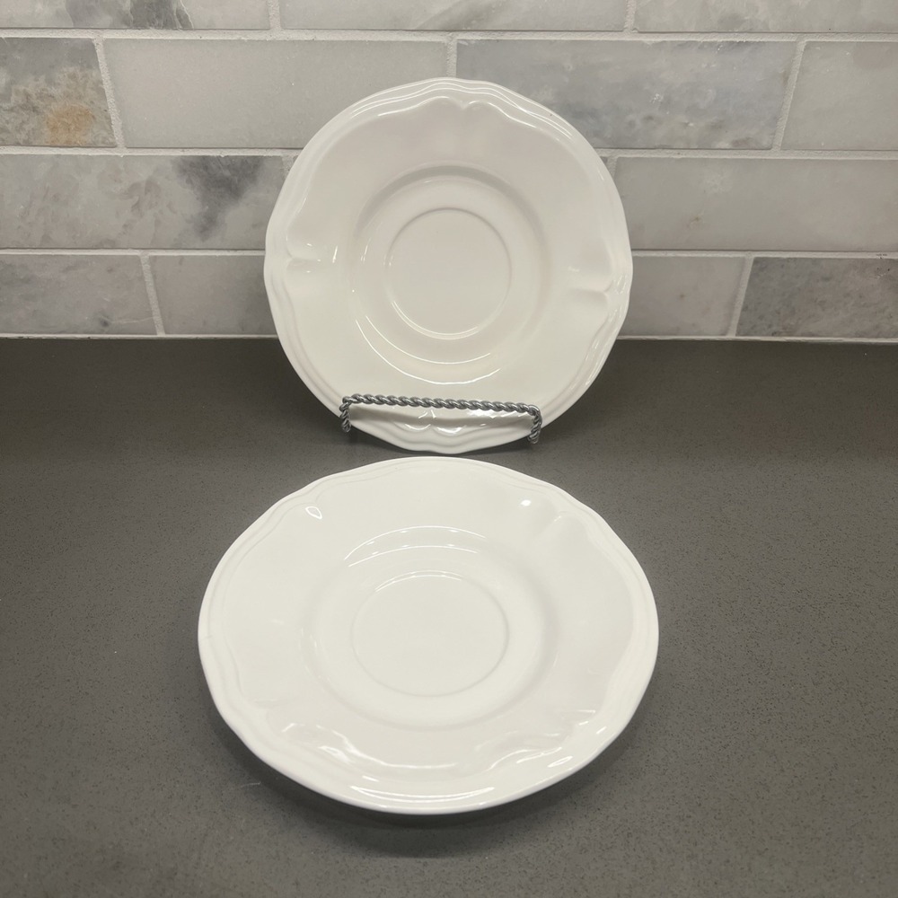 2 Yamaka Kentshire Japan Saucer Vintage Cream/Bone/White